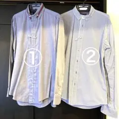 ZARA MAN メンズ　長袖シャツ　青系/M相当/2枚セット ◎クリーニング済