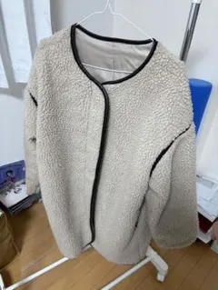 GRLベージュ ボア素材 コート