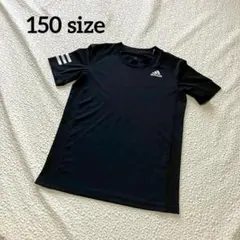 adidas 黒 150 ロゴ Tシャツ スポーツ サッカー トレーニング
