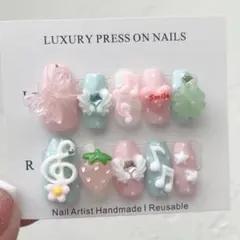 ネイルチップ ウィッシュコア 音符 羽根 リボン クローバー 推し活 オーダー