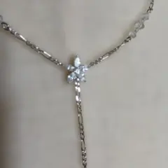 3点セット 花モチーフ ネックレスとリングセット