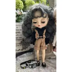 JANAYA ハンドメイド　ブライス服　オビツ24服　茶色洋服　3点セット