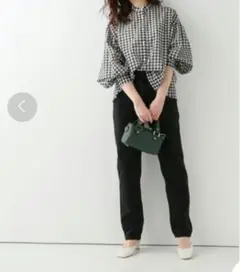 スピックアンドスパン　ギンガムチェック　ブラウス