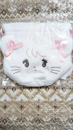 mikko　フェイス巾着　ポーチ　ムース　ポップアップストア