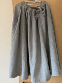 GRAMICCI グラミチ ウールブレンド ロングフレアスカート グレー