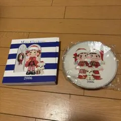 不二家 ペコちゃん ポコちゃん クリスマスプレート 2006のサムネイル