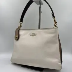 COACH コーチ ワンショルダーバッグ C0698 アイボリー ターンロック