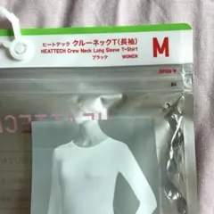 新品UNIQLO ヒートテック クルーネックT 長袖 レディース M ピンク