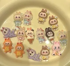 ラブブ Labubu デコレーションパーツ 15個セット❹