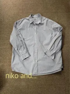 niko and... ストライプ長袖シャツ