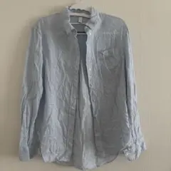 H&M ライトブルー レディースリネンシャツ