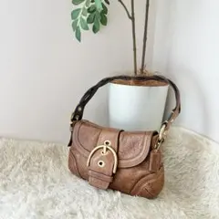 極美品 コーチ ソーホー ダークブラウン ワンショルダーバッグ 11842