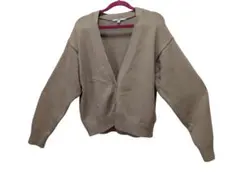 UNIQLOベージュ Vネック ニットカーディガン