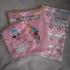 ＊未開封＊おぱんちゅうさぎ 巾着2個 フェイスタオル まとめ