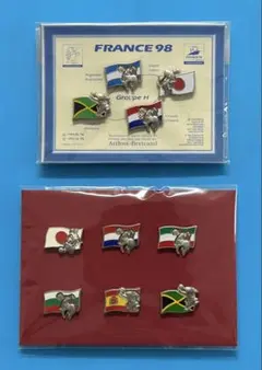 サッカーワールドカップ フランス98 公式ピンバッジ グループH 記念