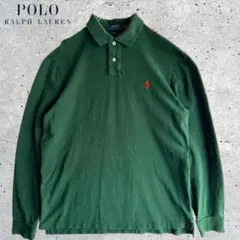 ポロラルフローレン長袖ポロシャツXL刺繍ロゴ紺タグゆるだぼPOLO古着