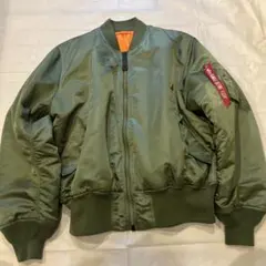 【極美品】アルファインダストリーズ MA-1 XL オリーブグリーン　カーキ