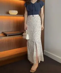 SNIDEL スナイデル ロングスカート 2022SS アイボリー