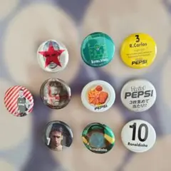 PEPSI ペプシ サッカー選手他 缶バッジ まとめ売りのサムネイル