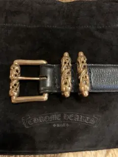 CHROME HEARTS 真鍮レザーベルト 激レアロス本店オーダー品 鑑定済