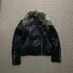 goa gimmick fur jacket ゴア レザー ジャケット スヌード - メルカリ