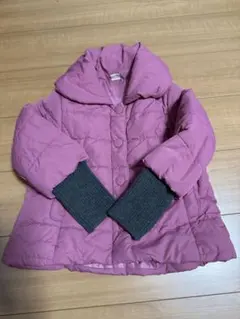 お値下げ　美品プティマイン　袖リブ中綿ダウン130ピンク
