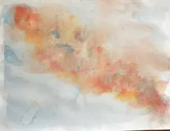 Toshiko 水彩画 抽象画 アート作品「紫陽花の終わり」 - メルカリ
