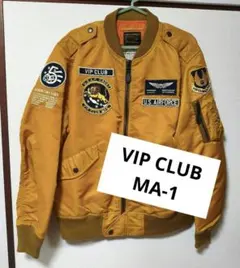 VIP CLUB MA-1 フライトジャケット L フルデコ　イエロー