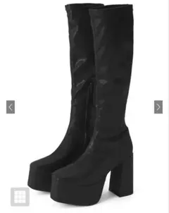 GRL チャンキーヒールレザーロングブーツ zr1136 24.5cm