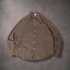 OLD NAVY リネンシャツ M ブラウン 長袖 無地 オールドネイビー 茶のサムネイル