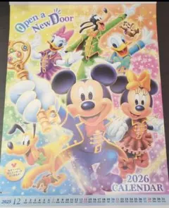ミッキーマウス 2026年 壁掛け　6枚物カレンダー　　　第一生命