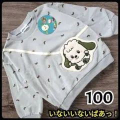 【新品】いないいないばあっ！ わんわん トレーナー 長袖 裏起毛 100