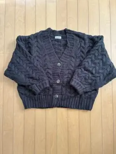 Samansa Mos2 ケーブル編みカーディガン