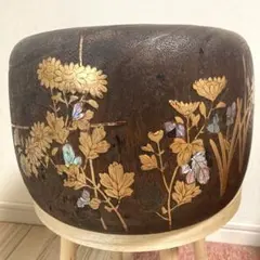 大型桐火鉢　蒔絵　螺鈿細工　豪華な装飾　桐なので軽いです。 大型桐火鉢 蒔絵 螺鈿細工 豪華な装飾 桐なので軽いです。