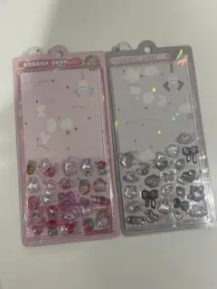 ボンボンドロップシール うさぎ 黒 リボン ピンクおすそ分け シール