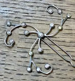ヘアアクセサリー　髪飾り　かんざし　髪留め　キラキラビジュー　クリアカラー