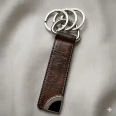 DOLCE&GABBANA レザーキーリング ブラウンのサムネイル