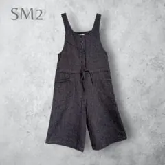 【SM2 サマンサモスモス】　レースフリル　サロペット　オールインワン　グレー