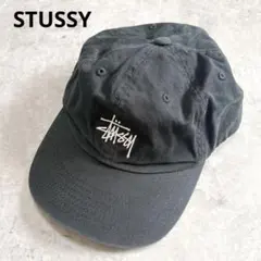 ステューシーSTUSSY ロゴ刺繍 ベースボールキャップ 黒 帽子 野球 古着のサムネイル