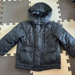 黒ダウンコート 取り外しフード付き