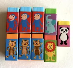 動物　消しゴム　セット　3×1.5×1.5