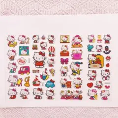 ハローキティ　ぷっくりシール　4枚セット　立体