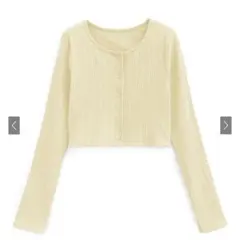 【GRL】 クロップド丈リブカーディガン [dk1367]