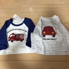 【新品タグ付き】長袖Tシャツカットソー2枚セット 70cm 80cm