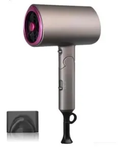 ヘアドライヤー グレー 3段階風量 折り畳み式　速乾　マイナスイオン