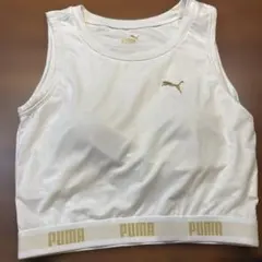PUMA ホワイト タンクトップ ゴールドロゴ
