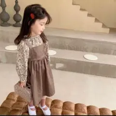 【新品未使用】小花柄チュニック＋スカート 2点セット 90サイズ