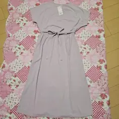 UNIQLO　ユニクロ　クレープジャージーカシュクールワンピース　新品　ピンク