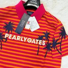 新品タグ付/定価2.1万/近年モデル/M〜L パーリーゲイツ ボーダー 男女兼用