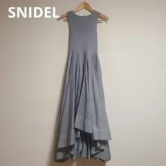 SNIDEL スナイデル ニットドッキングシアーワンピース F ロング